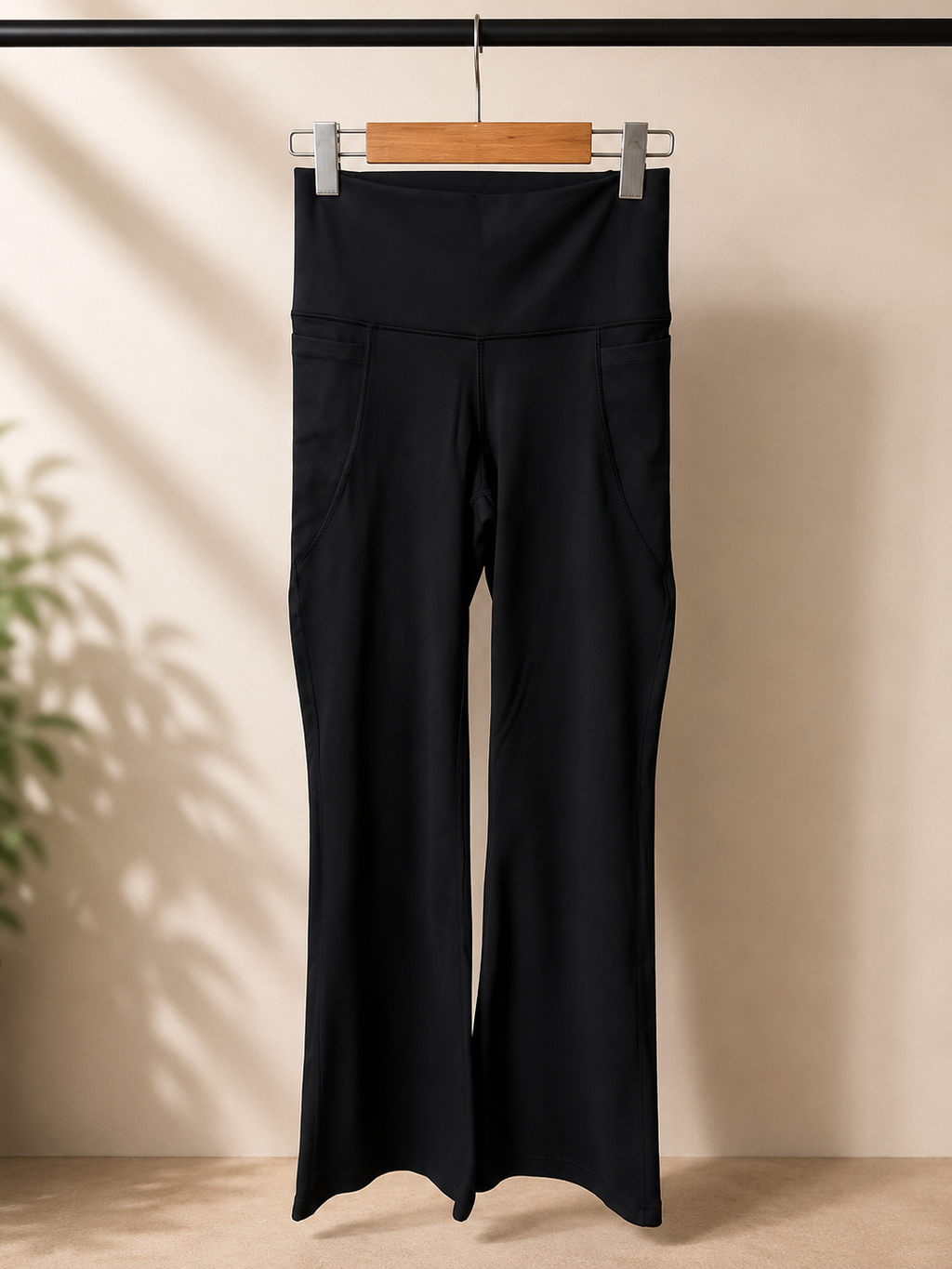 Black Pocket Flared Pants