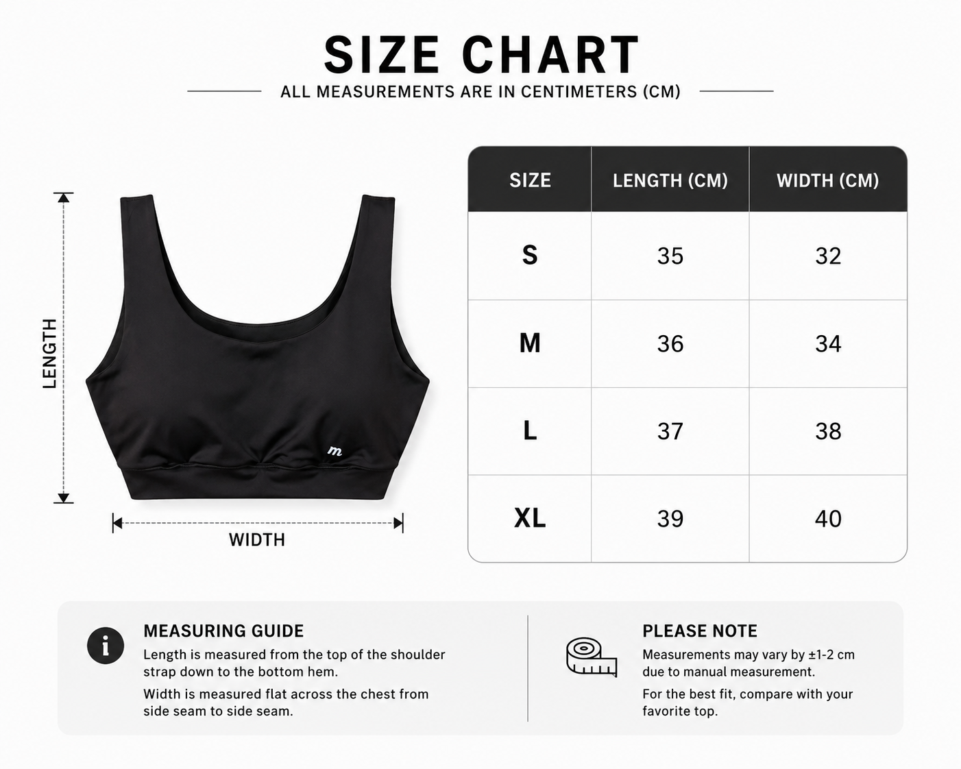 Black Sports Bra