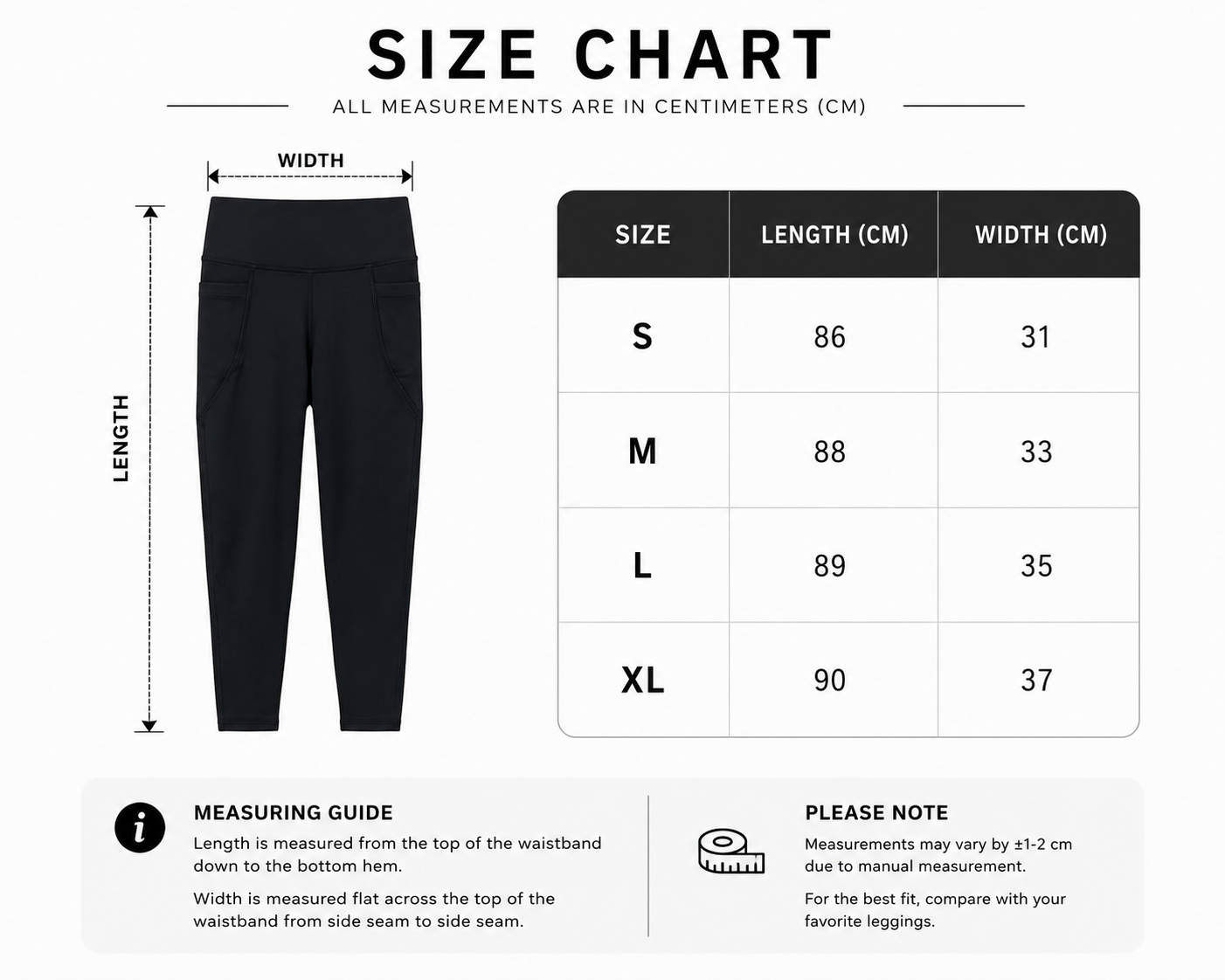 Black Pocket Leggings