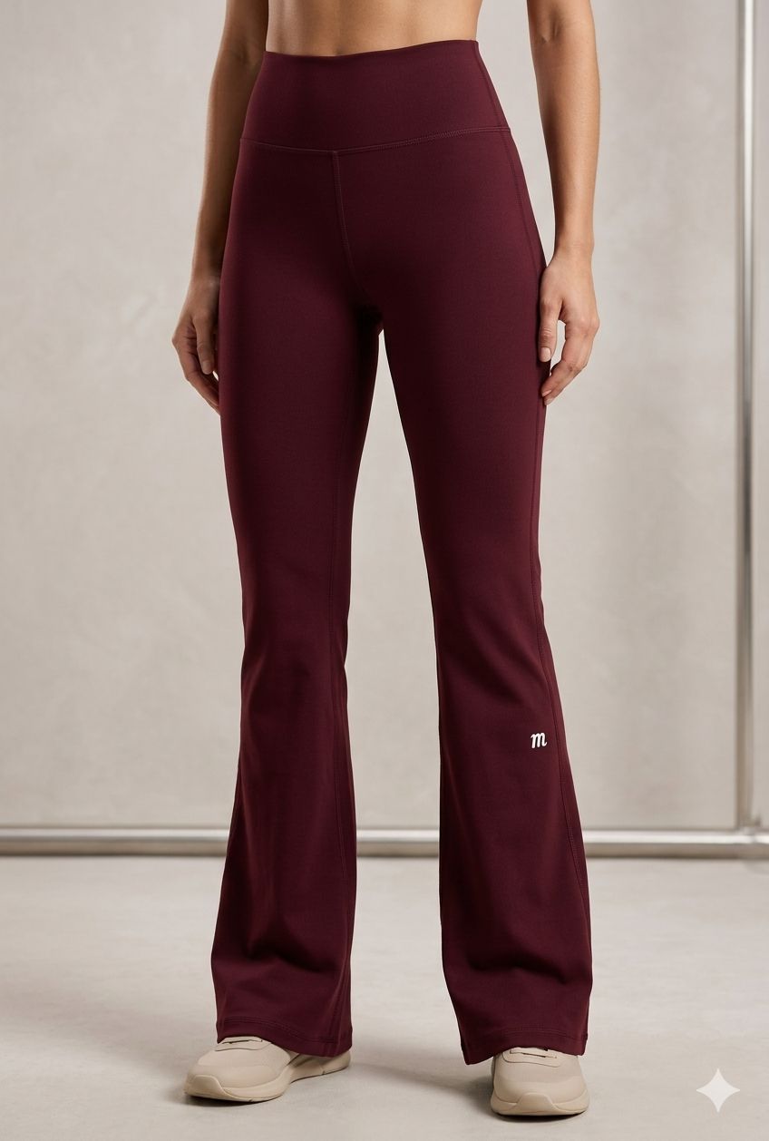 Burgundy  Flared Pants